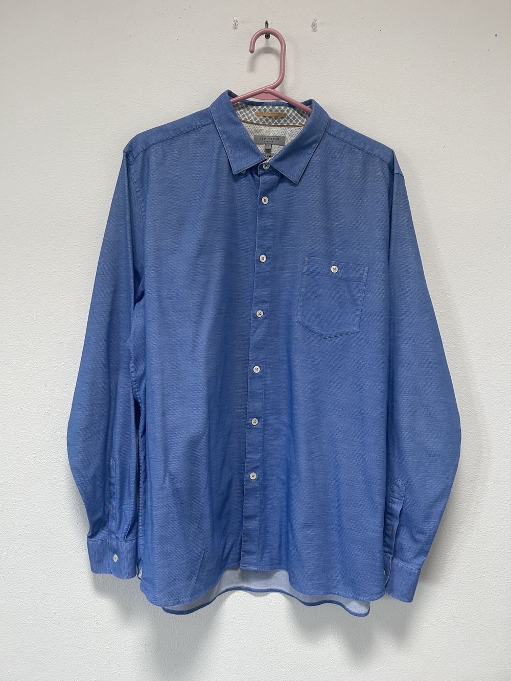 Ted Baker Mens Chambray Button-Down Shirt in Blue